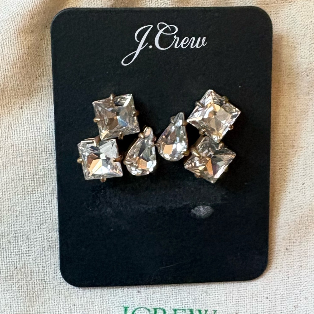 J.Crew Statement Crystal Stud Earrings - image 2